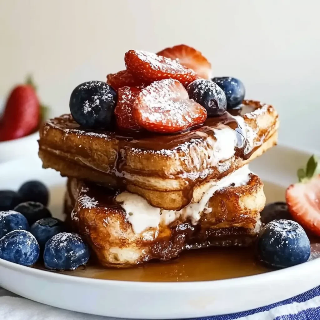 Delicious Churro Stuffed French Toast with Nutella Recipe