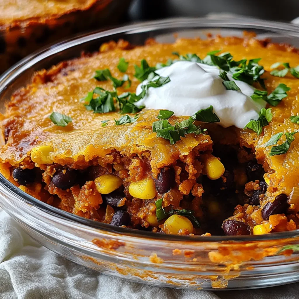 SUPER BOWL Vegetarian Tamale Pie (Easy Game Day Dinner)