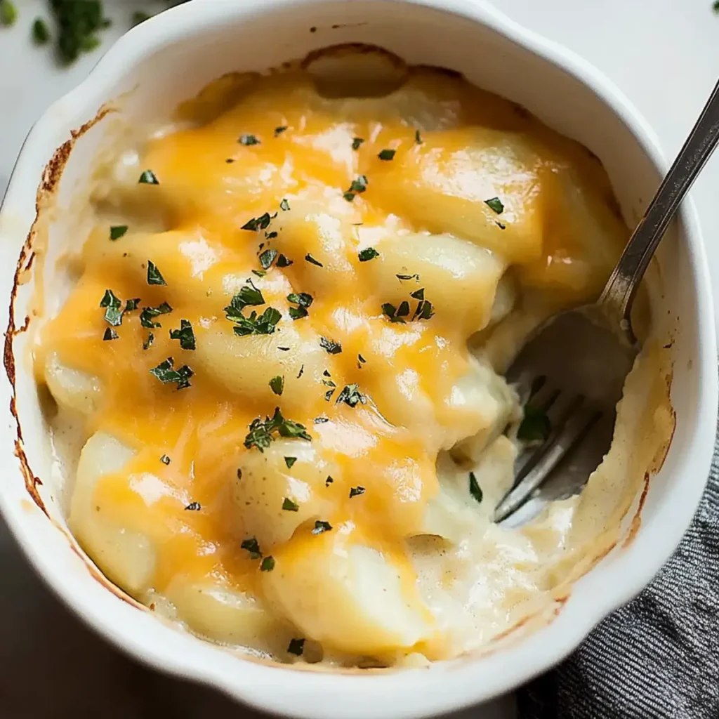 Easy Cheesy Potatoes with Shortcut Cheese Sauce Recipe
