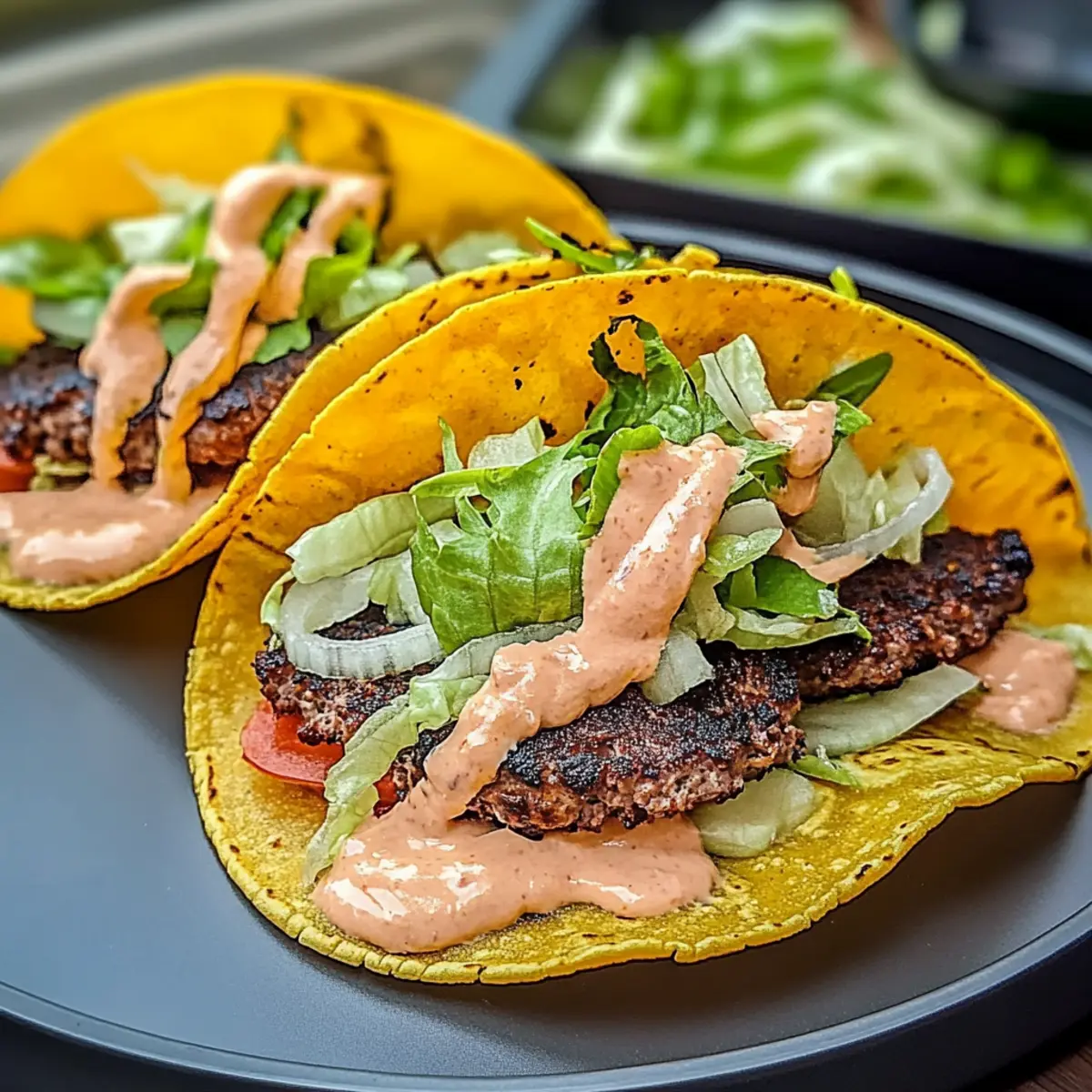 Easy Smash Burger Tacos