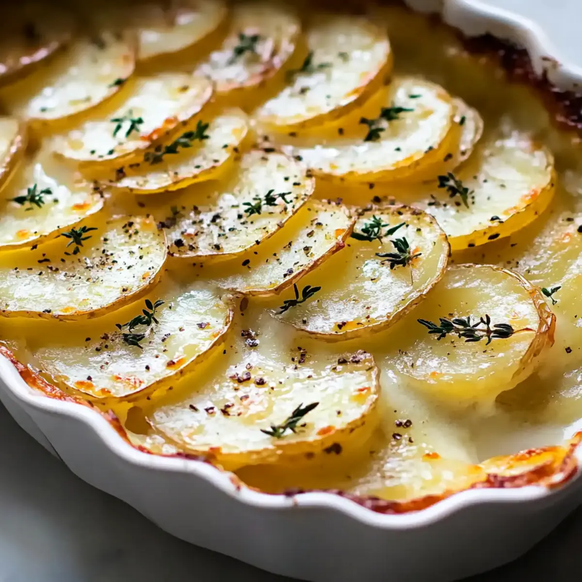 Delicious Gruyere Scalloped Potatoes with Caramelized Onions Recipe