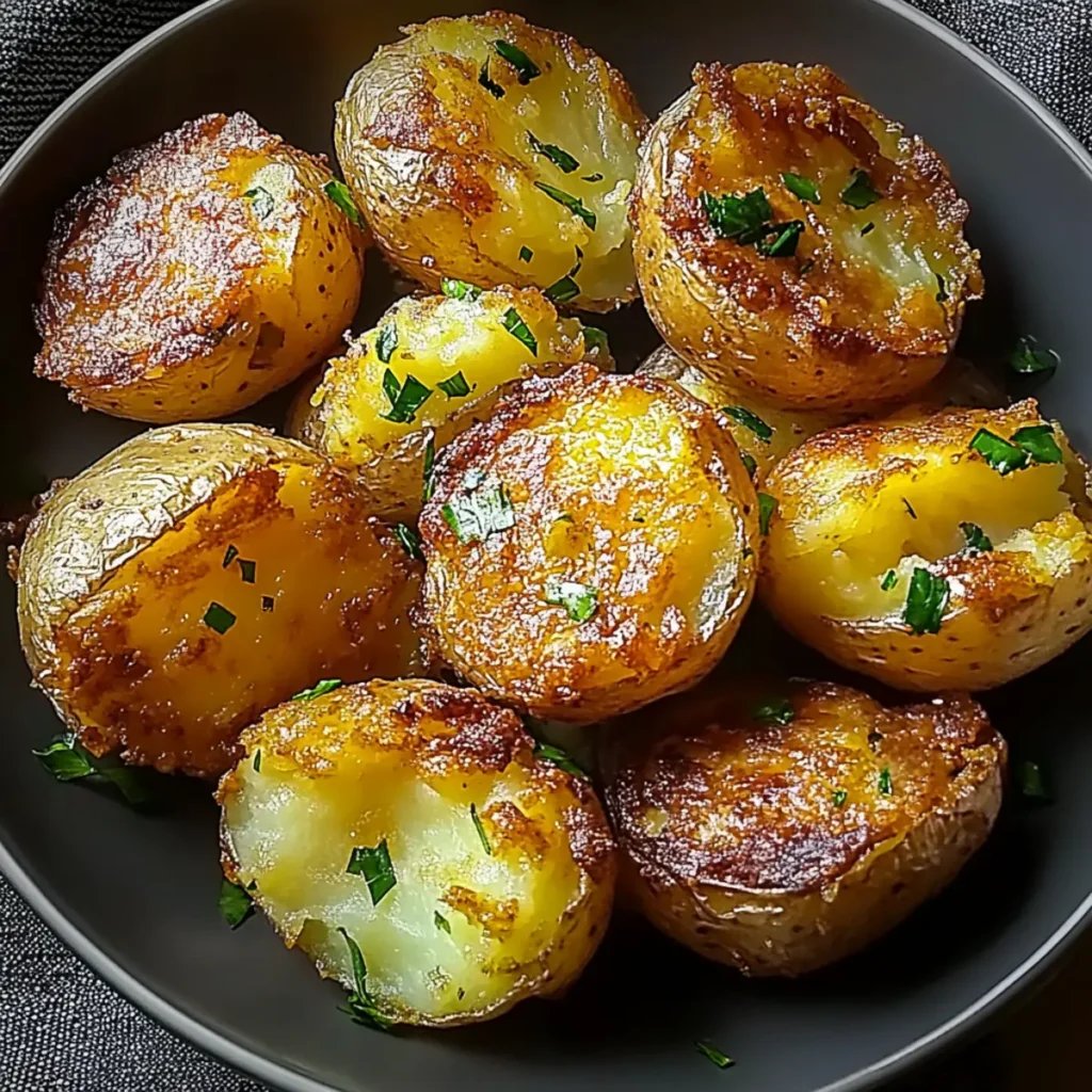 Golden Crispy Smashed Potatoes