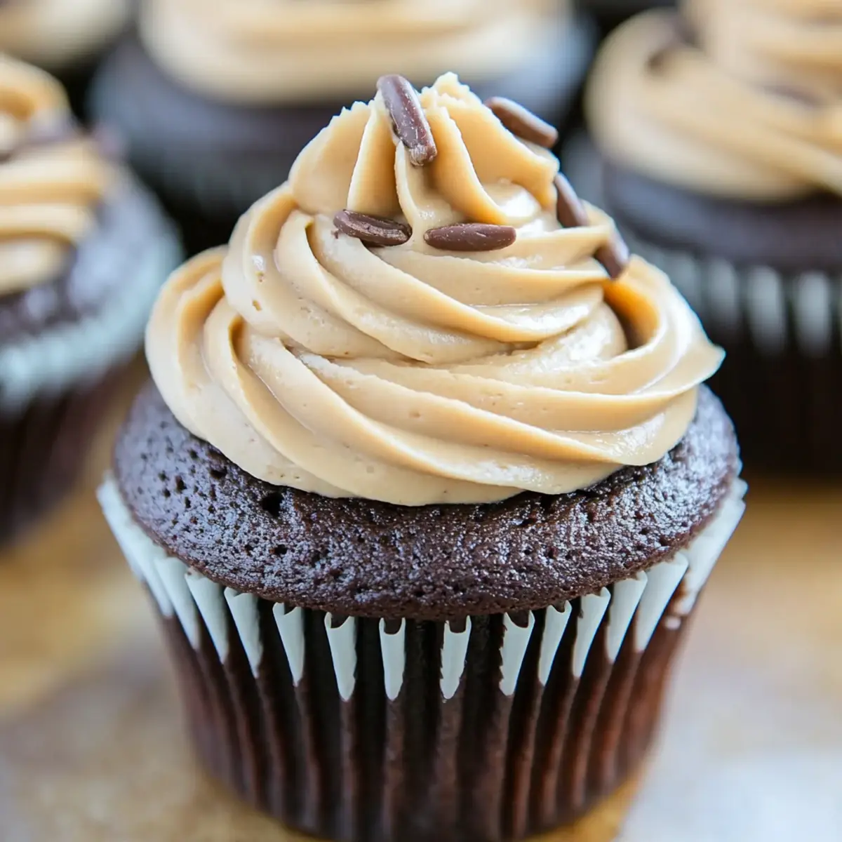 Irresistibly Easy Chocolate Cupcakes with Peanut Butter Buttercream