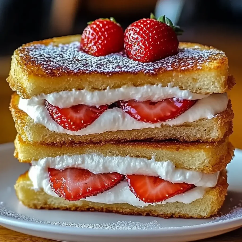 Fried Strawberry Cheesecake Sandwiches