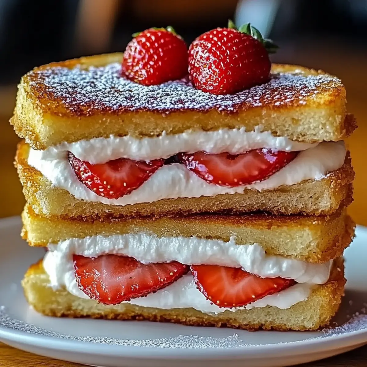 Fried Strawberry Cheesecake Sandwiches