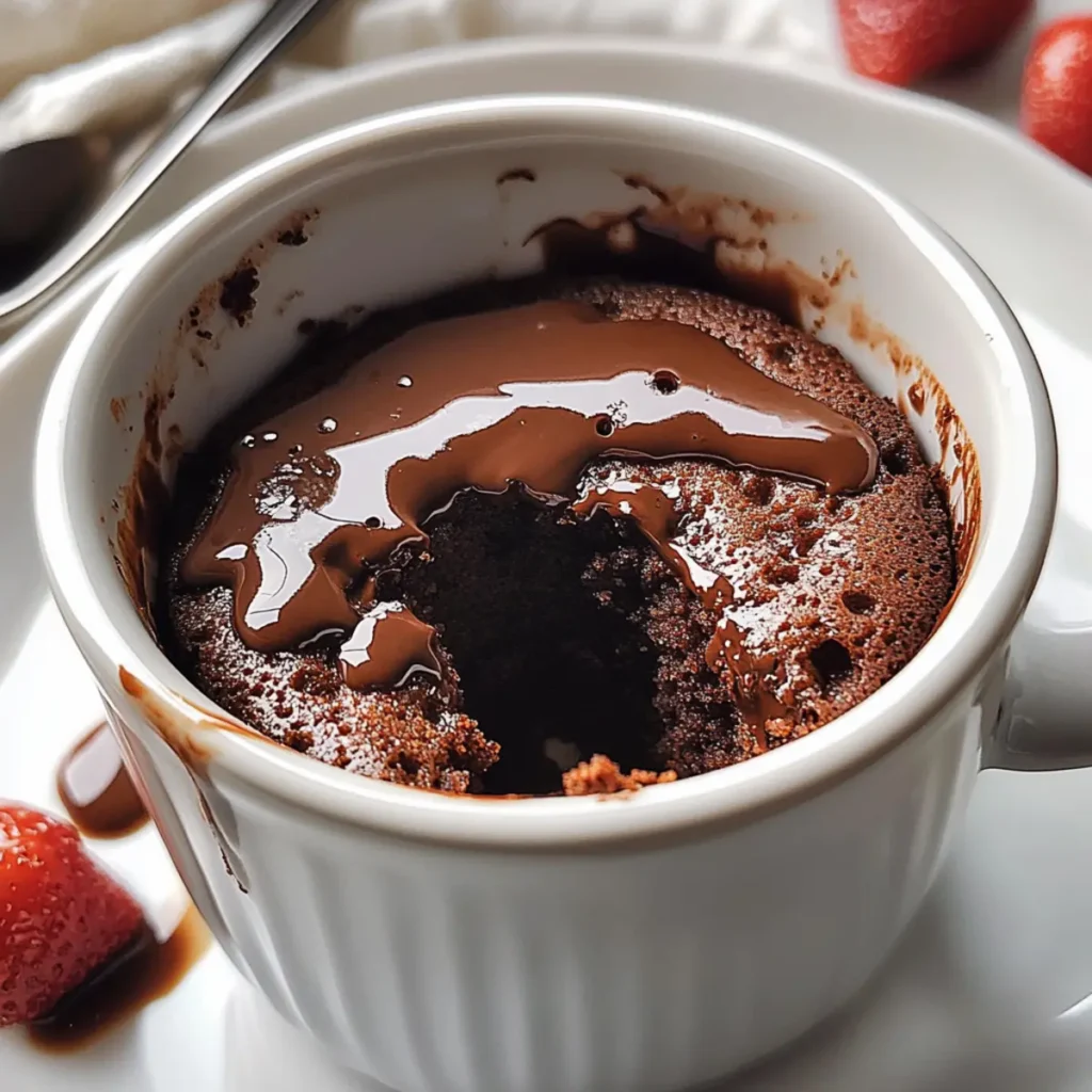 VALENTINE’S DAY Flourless Nutella Mug Cake (Dessert for Two)