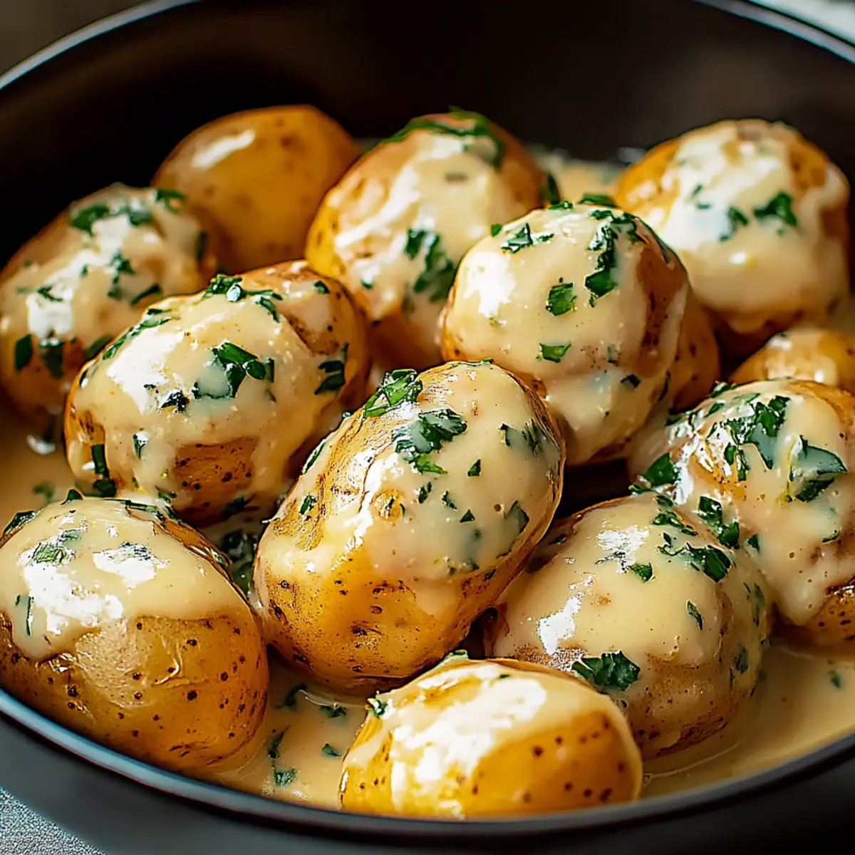 Best Side Potatoes in Creamy Garlic Sauce: Easy Baby Potato Recipe