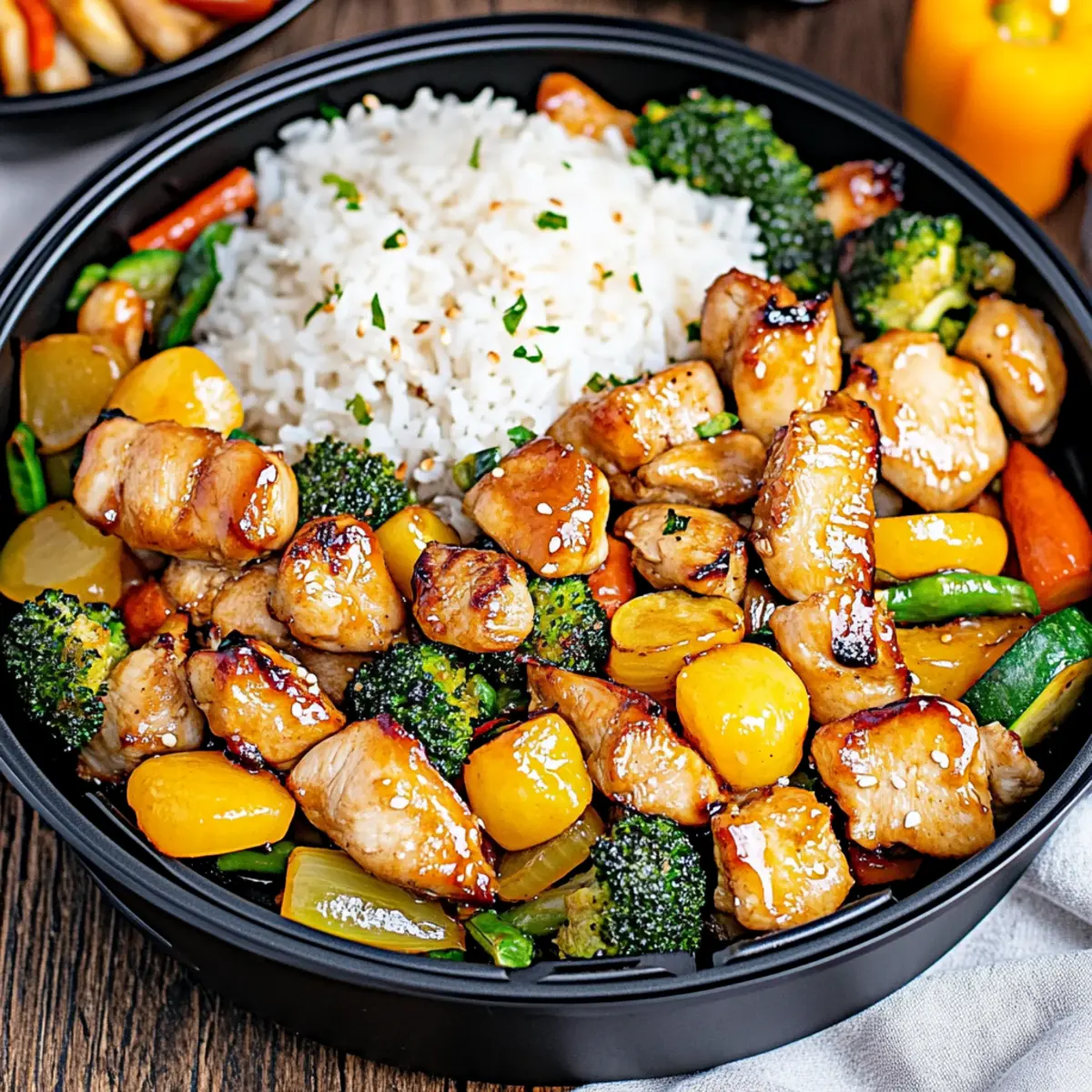 Delicious Air Fryer Hibachi Chicken & Vegetables in 25 Minutes