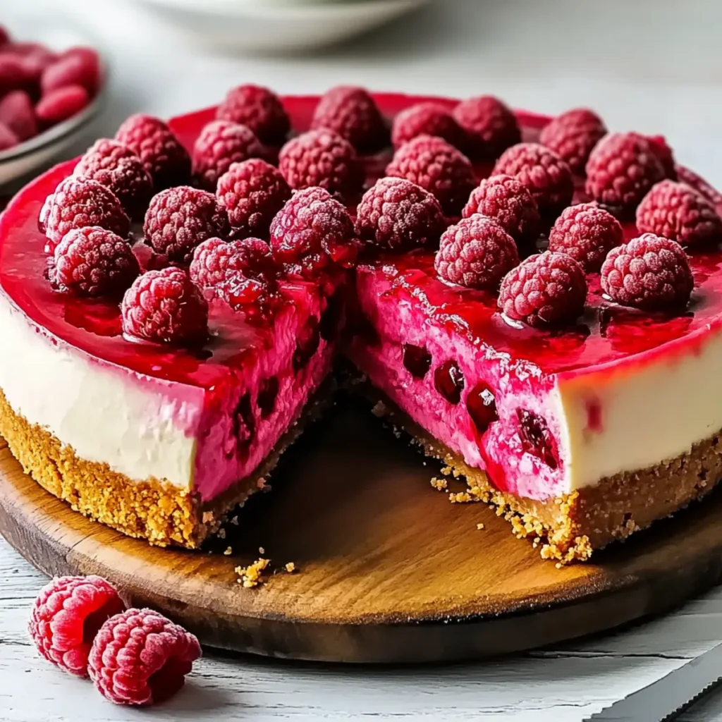 Baked Raspberry Cheesecake