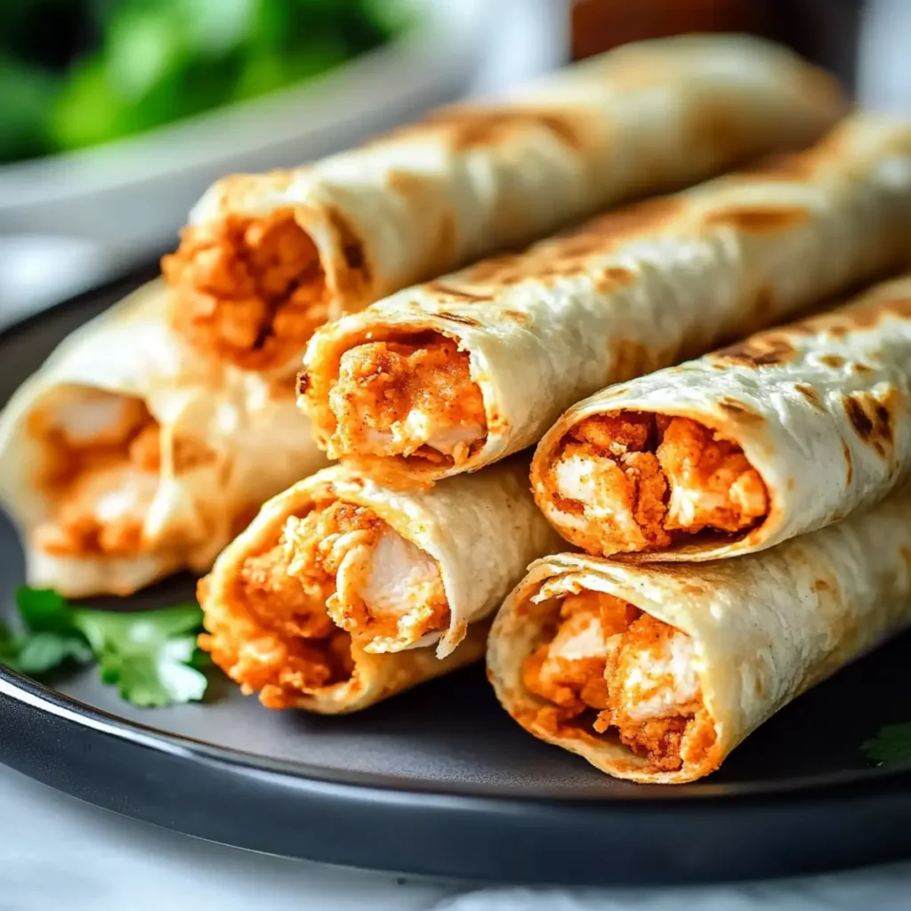 Air Fryer Hot Chicken Wraps: Crispy Buffalo Flautas Recipe