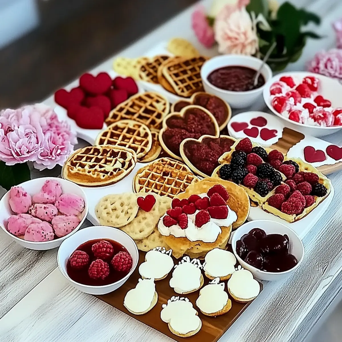 Valentine’s Day Waffle Board
