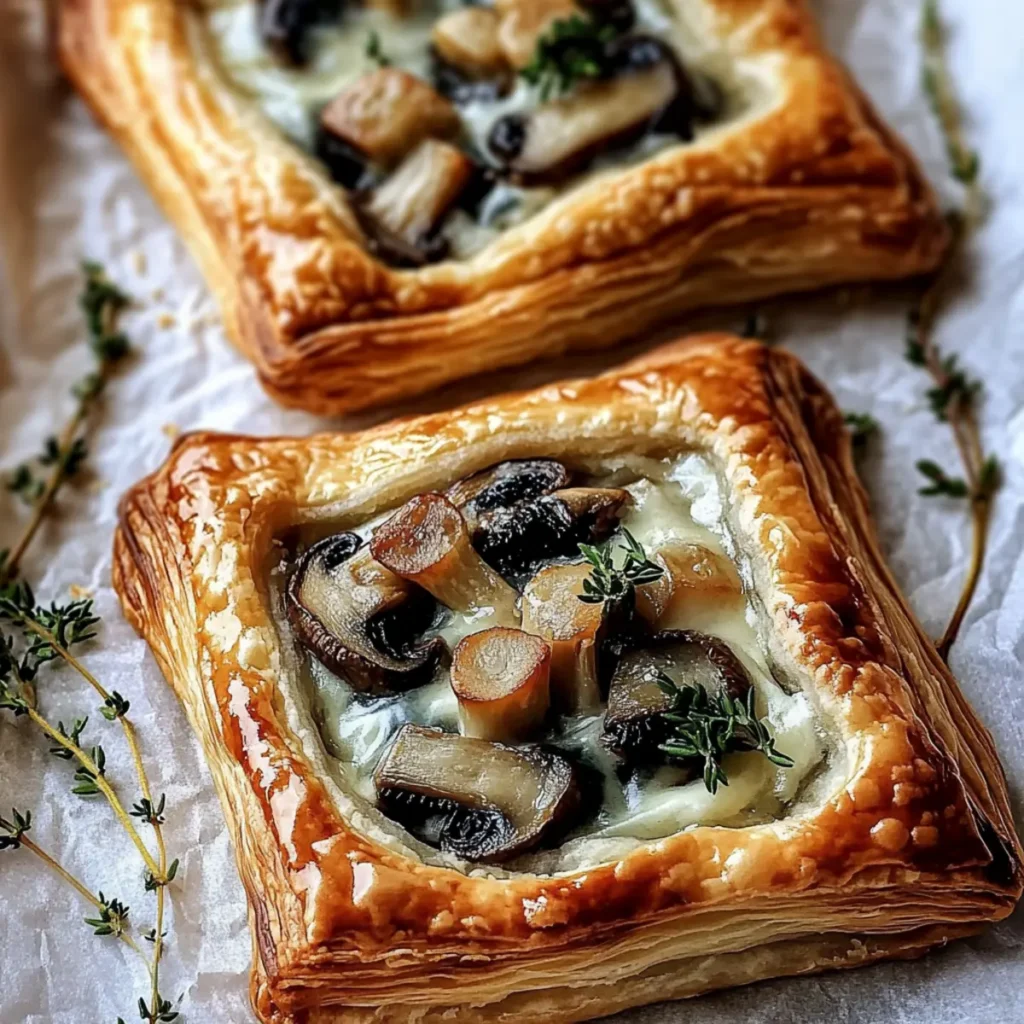 Savory Mushroom & Gruyère Puff Pastries