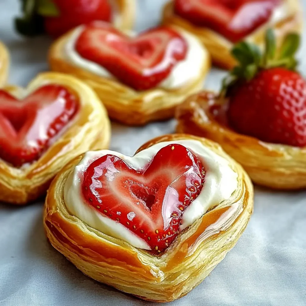 Strawberry Cream Cheese Heart Danishes