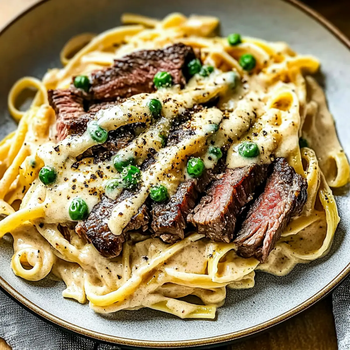 Steakhouse Creamy Steak Pasta Skillet