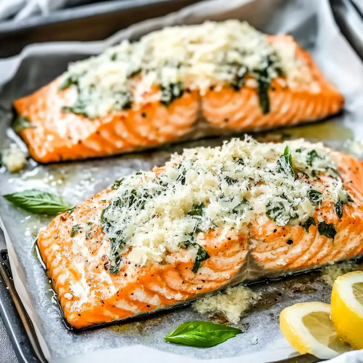 Air Fryer Basil-Parmesan Salmon