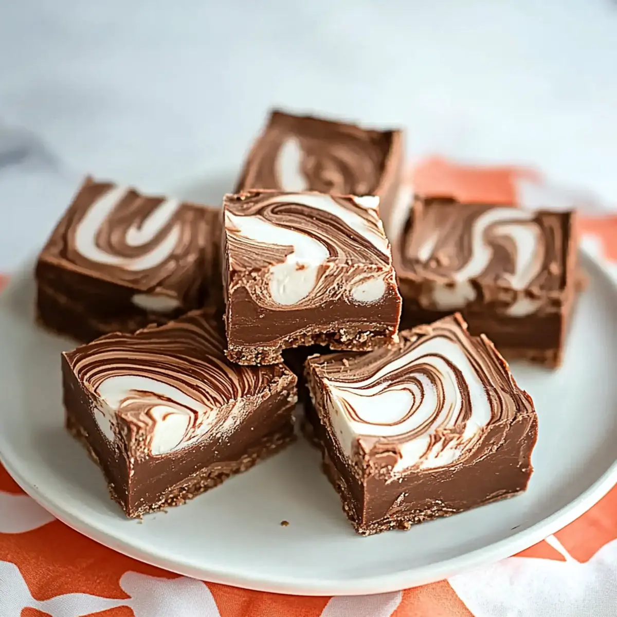 Easy Marshmallow Swirl Chocolate Fudge