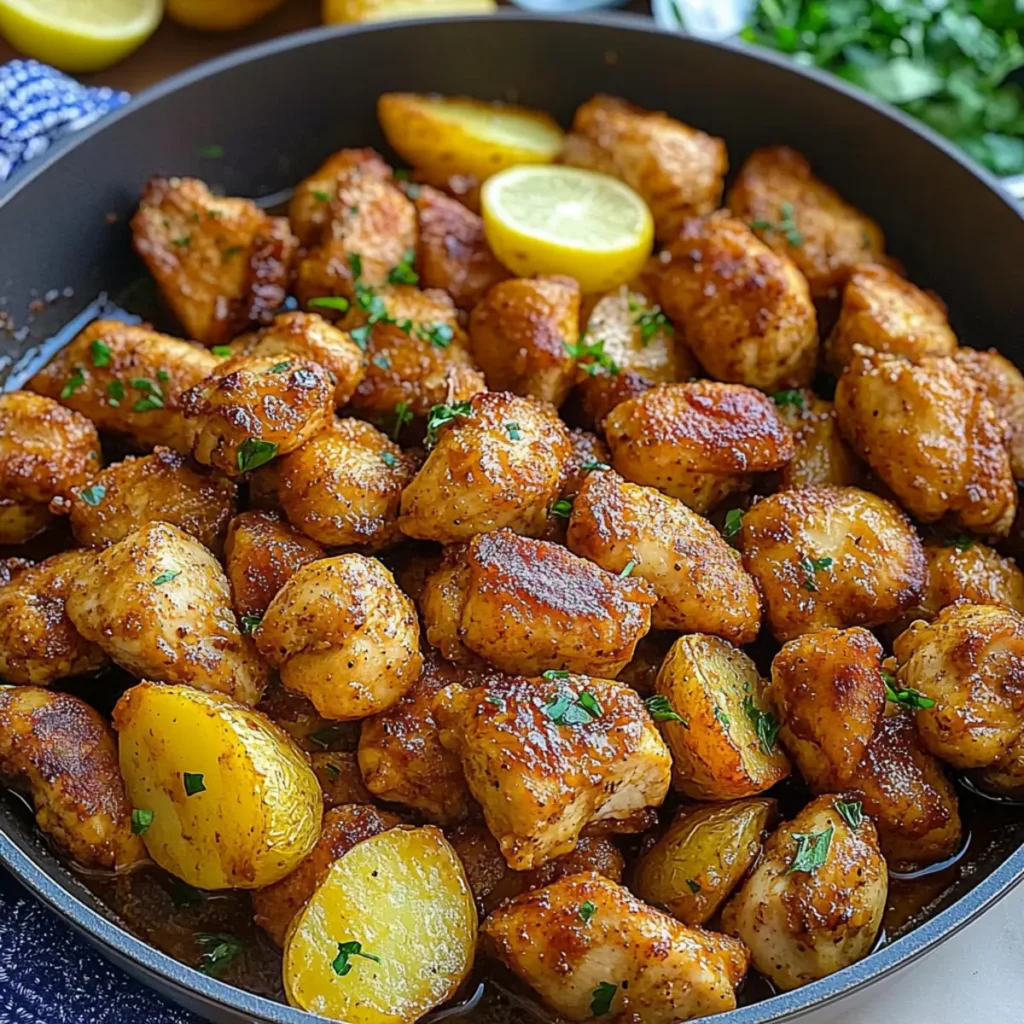 Delicious Cowboy Butter Chicken Bites with Crispy Potatoes