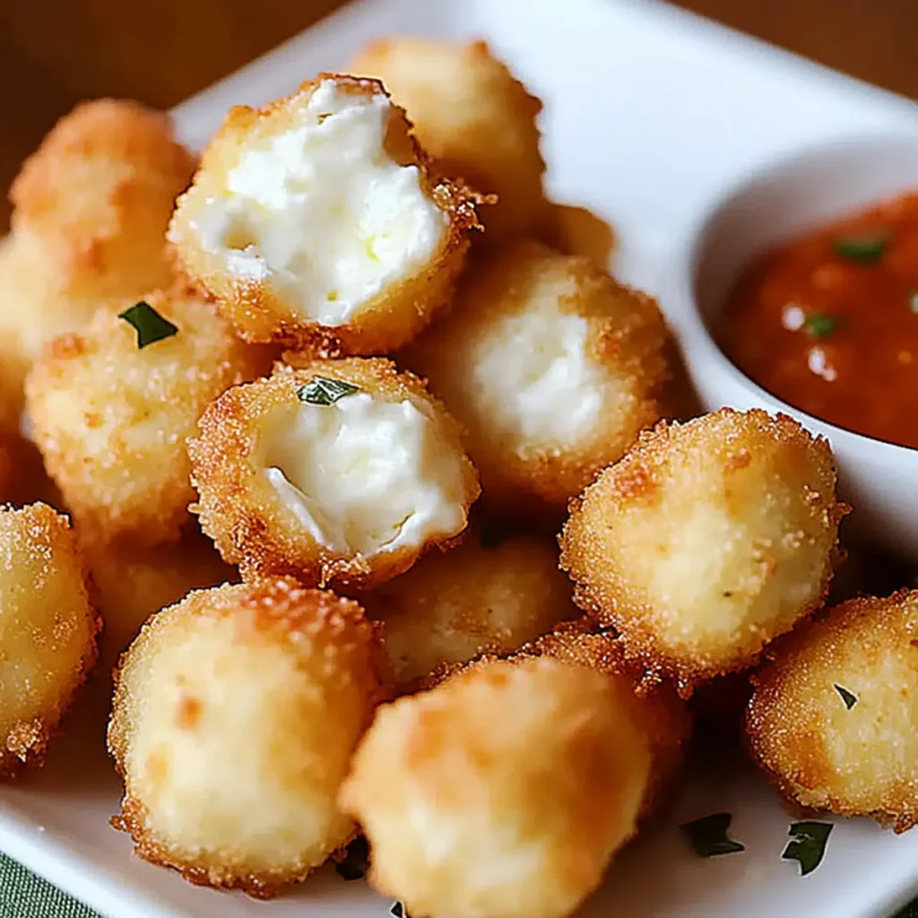 Delicious Mozzarella Poppers Recipe with Homemade Marinara Sauce