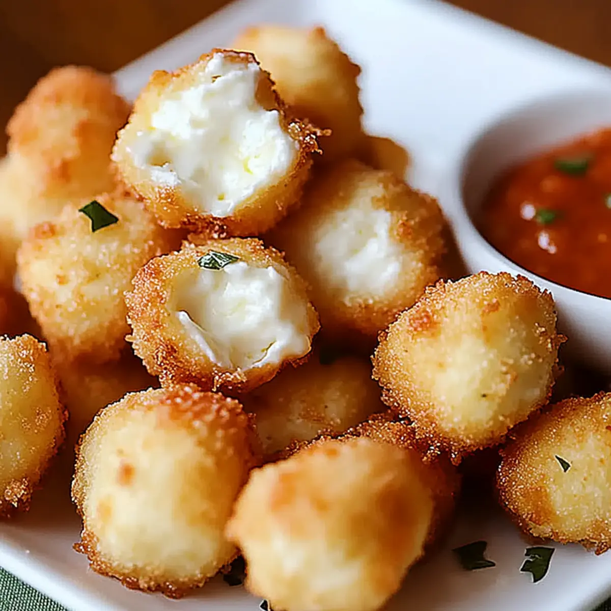 Delicious Mozzarella Poppers Recipe with Homemade Marinara Sauce