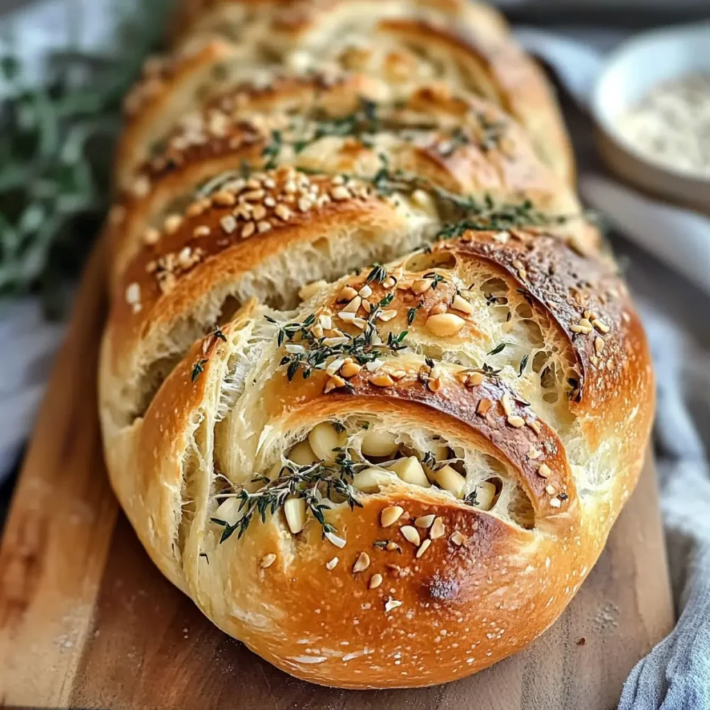 Delicious Garlic & Herb Sourdough Bread Recipe with Twists