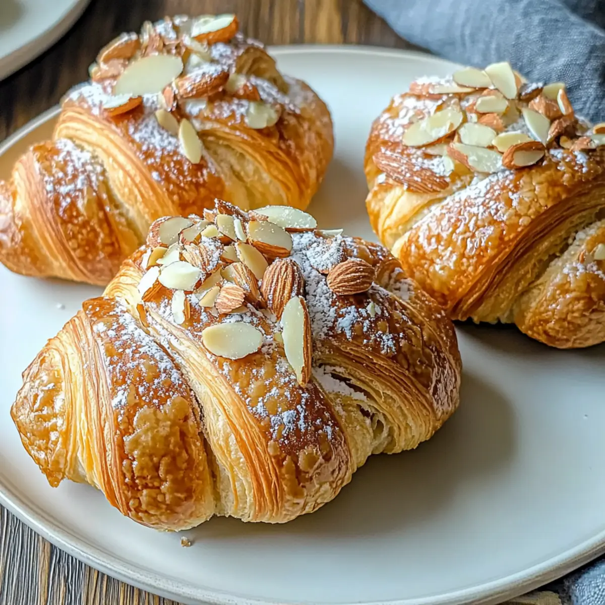 Buttery Almond Croissants with Crunchy Topping Recipe