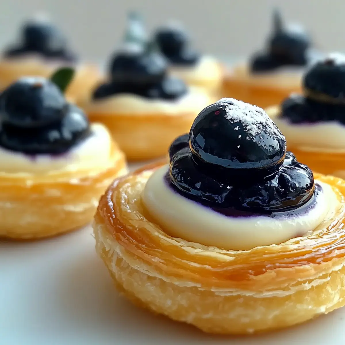 Blueberry Vanilla Cream Pastry Rings