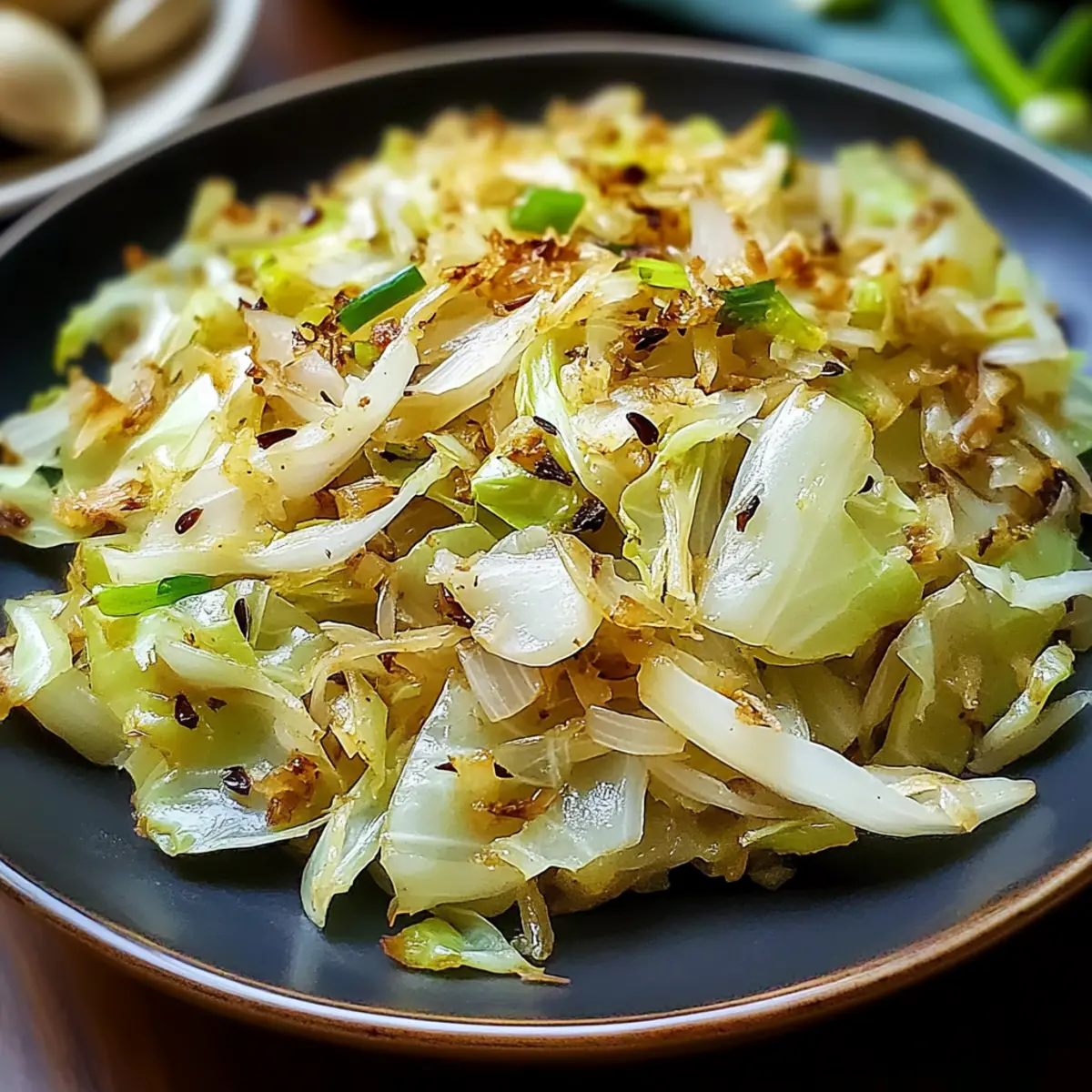Buttery Sautéed Cabbage with Garlic and Onions