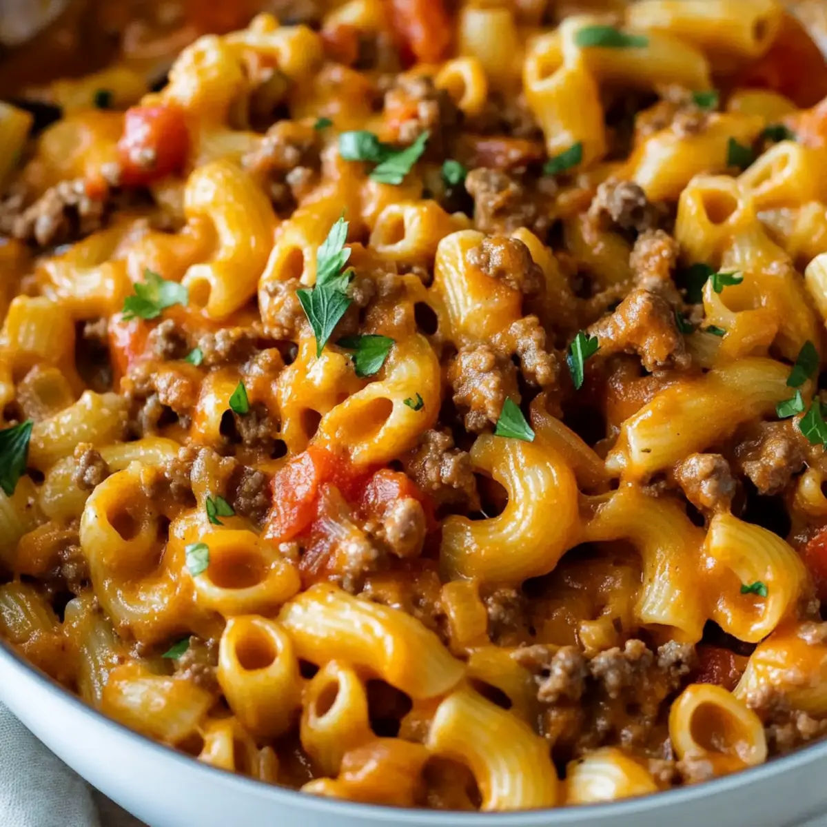 One Pot Cheesy Taco Pasta