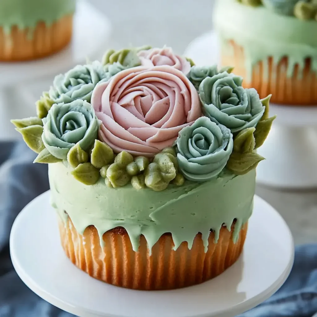 DIY Succulent Cupcake Frosting