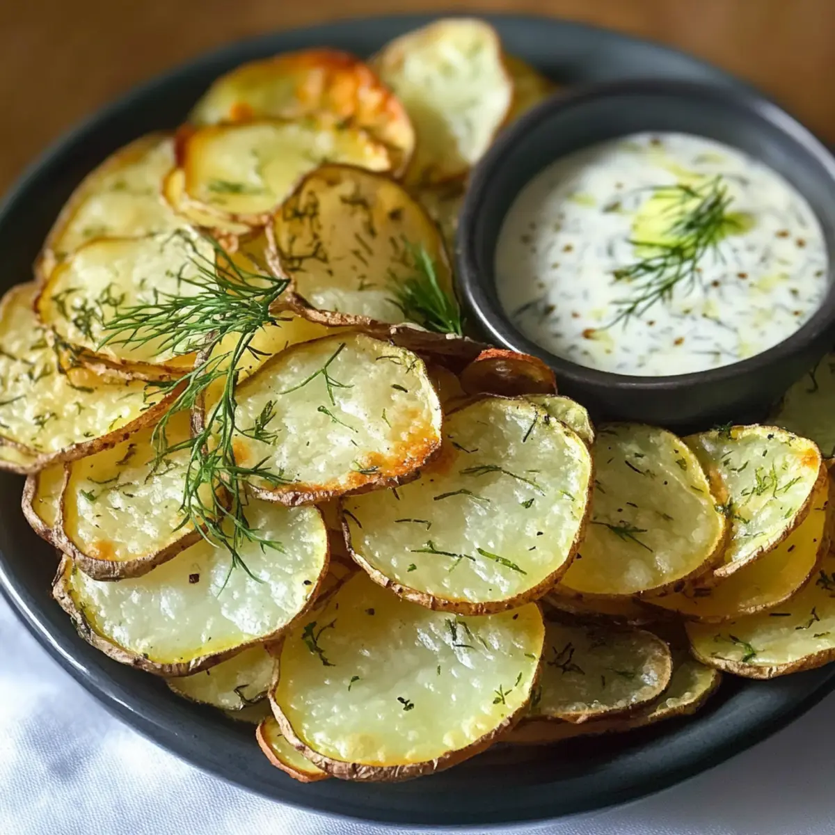 Homemade Dill Pickle Potato Chips