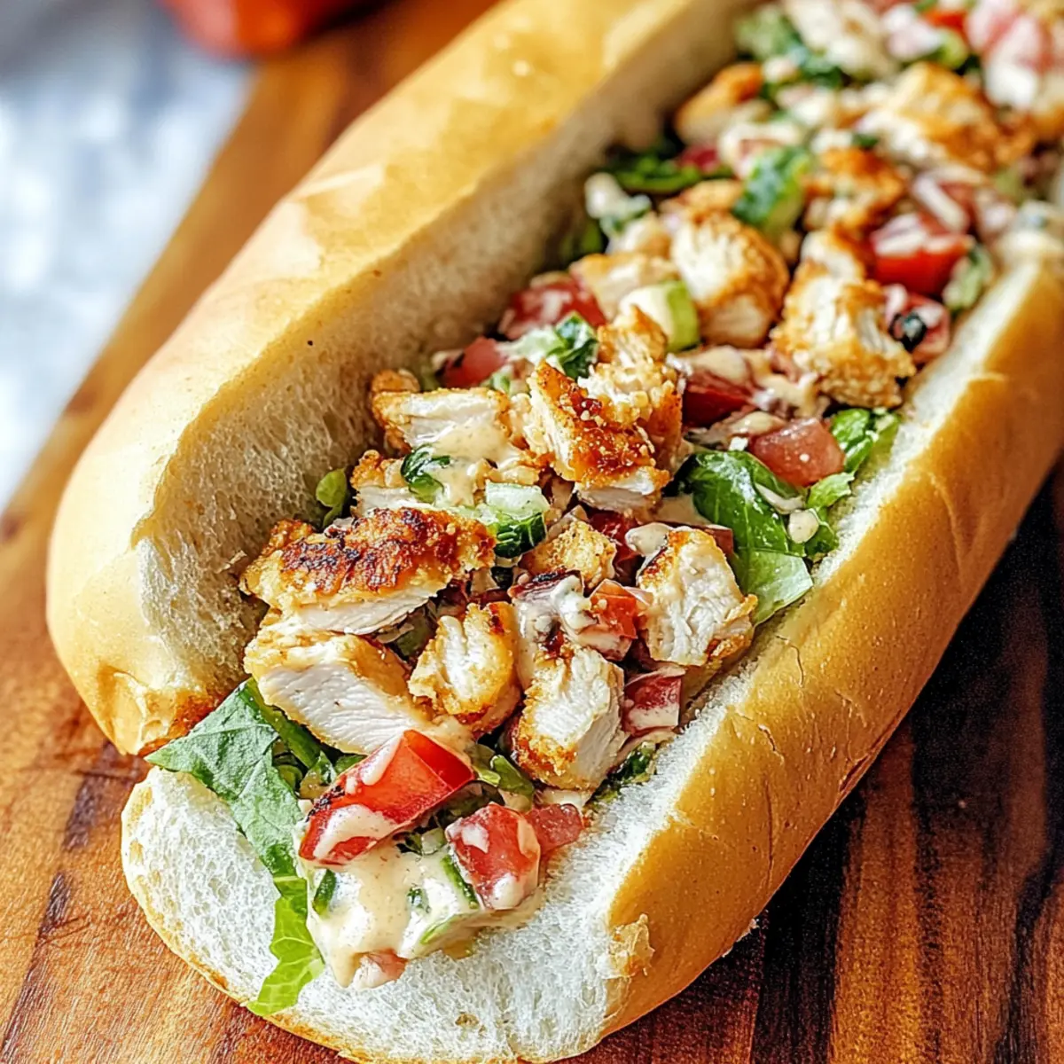 Chopped Chicken Ranch Sub