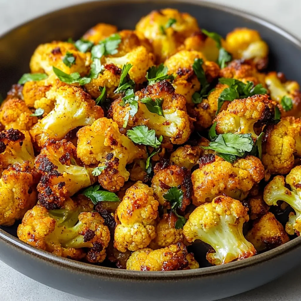 Honey Curry Roasted Cauliflower