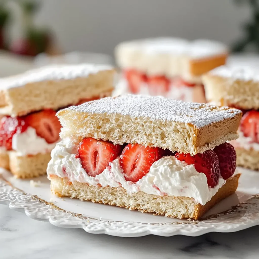 Strawberry Cream Tea Party Sandwiches