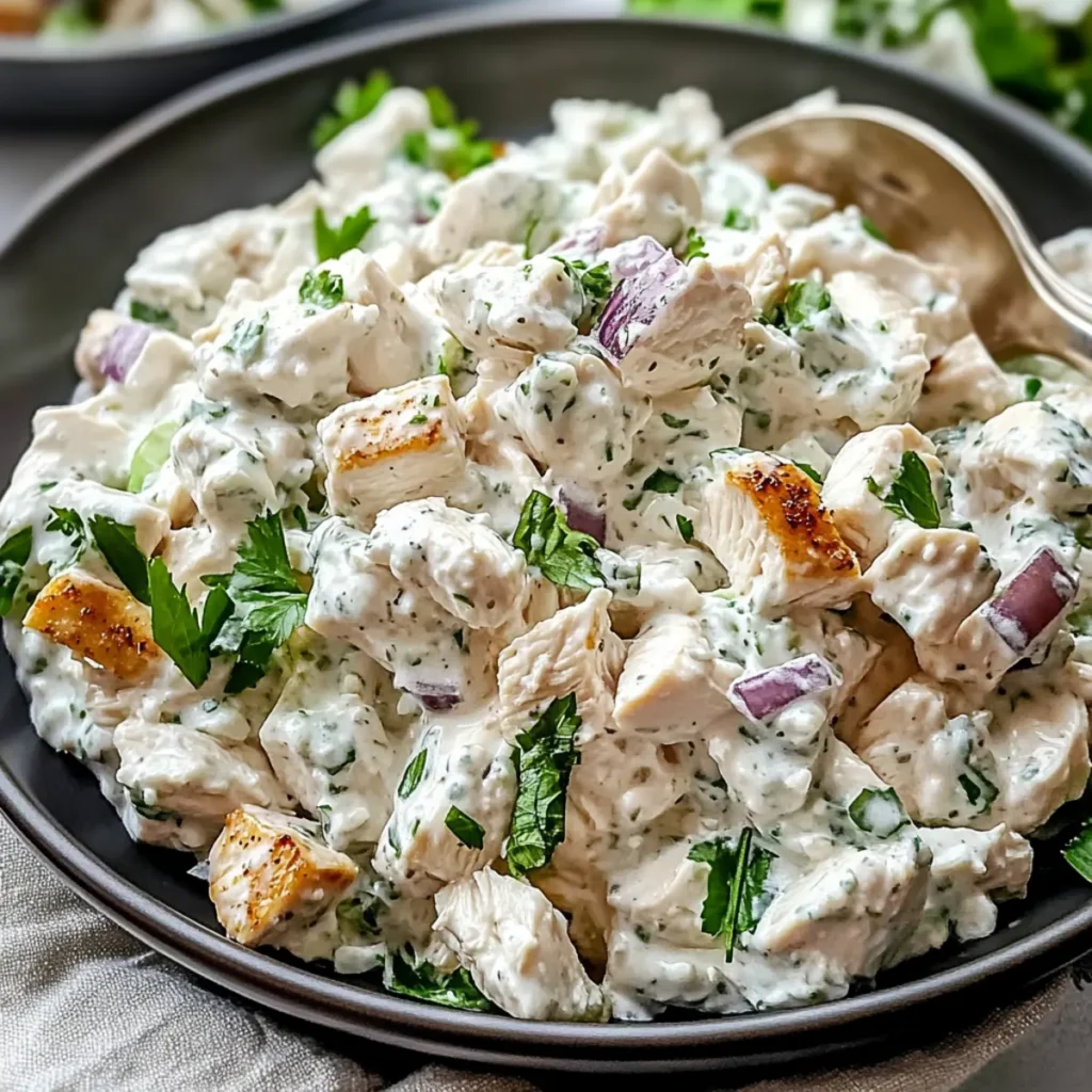 Creamy Chicken Salad with Cottage Cheese