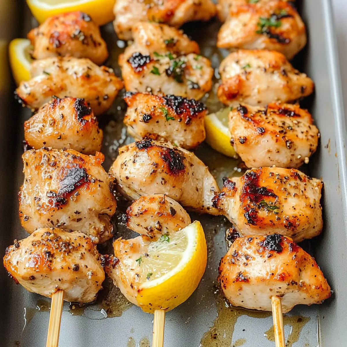 Air Fryer Lemon Pepper Chicken Skewers