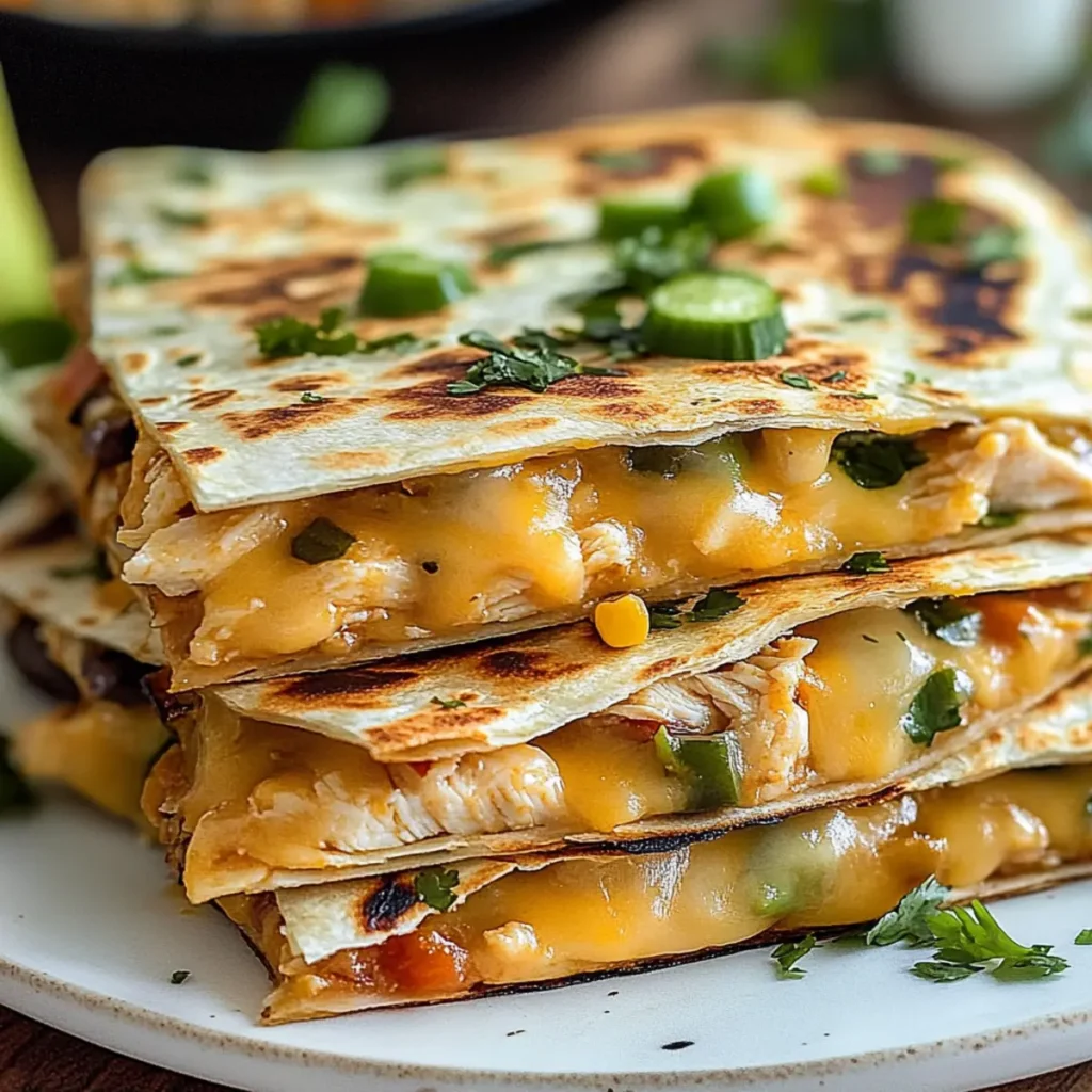 Crispy Chicken & Cheese Sheet Pan Quesadillas