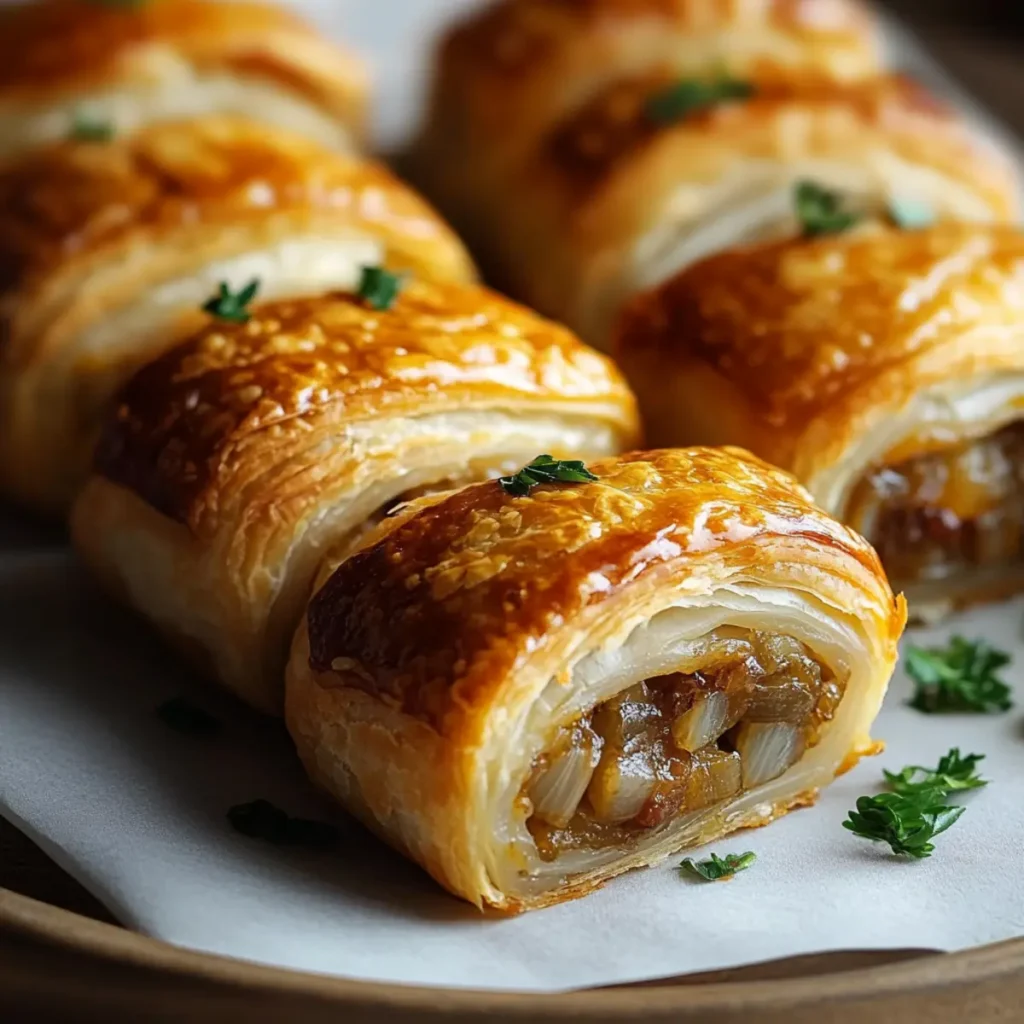 French Onion Sausage Rolls