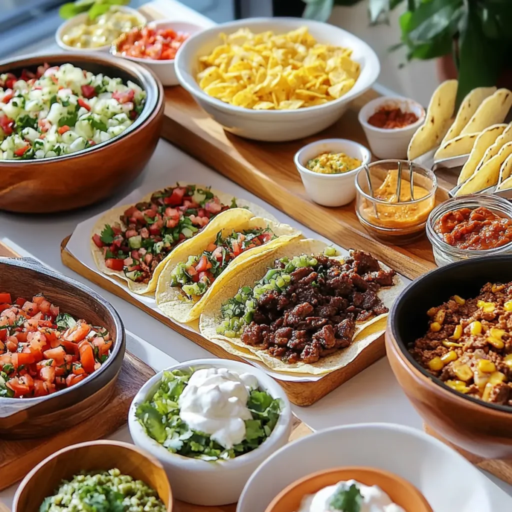 Taco Bar Buffet Set Up