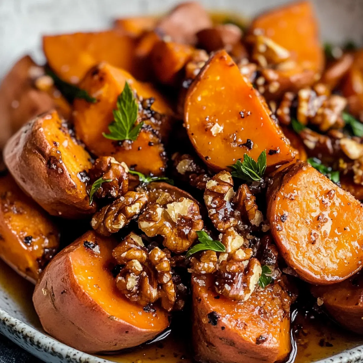 Walnut Maple Roasted Sweet Potatoes