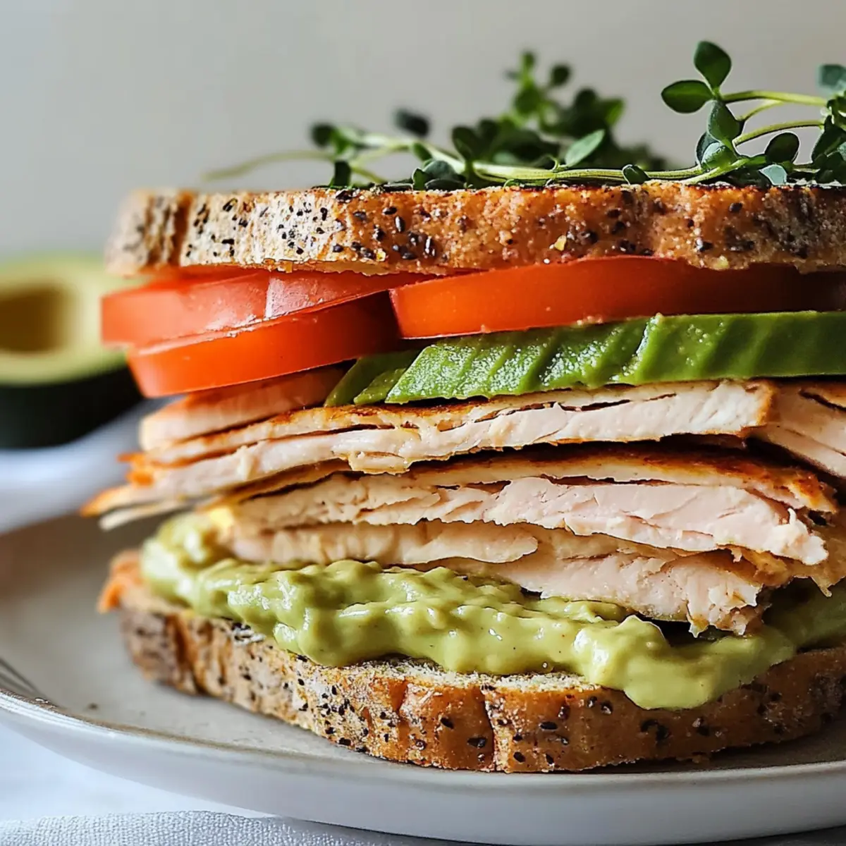 Easy Turkey Avocado Sandwich with Chipotle Mayo